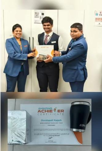 🏆 Our Student Success Story | Dondapatti Rajesh – Amazing Achiever Award – Supporting Image, Fly Air Aviation Academy