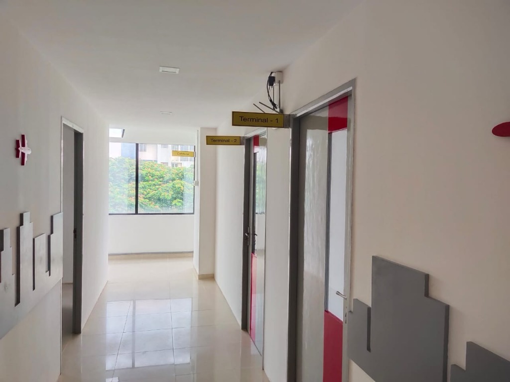 Aviation terminal-themed hallway and corridor layout at Fly Air Aviation Academy campus