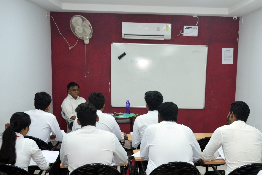 Aviation classroom training session at Fly Air Aviation Academy Chennai